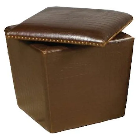 Leather Storage Ottoman